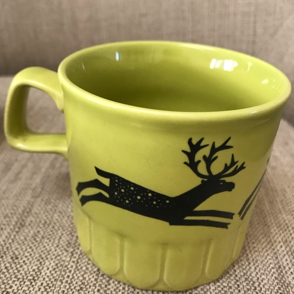 Royal Alma reindeer caribou mugs green set of 5 - Picture 7 of 8